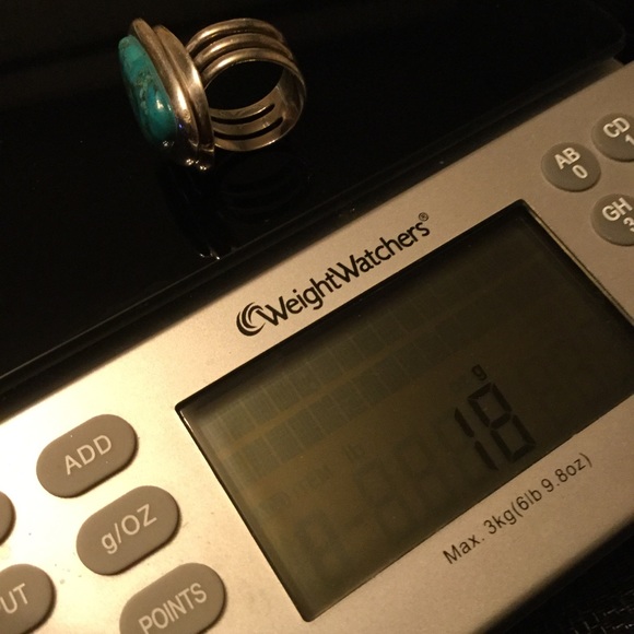 Huge Bold 3pc Artisan Genuine Turquoise .925 Stamped Sterling Trio “8 Rg’s 8 & 9 - Picture 8 of 16